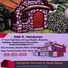 Repairman Kauai Handyman Electrician Plumbers