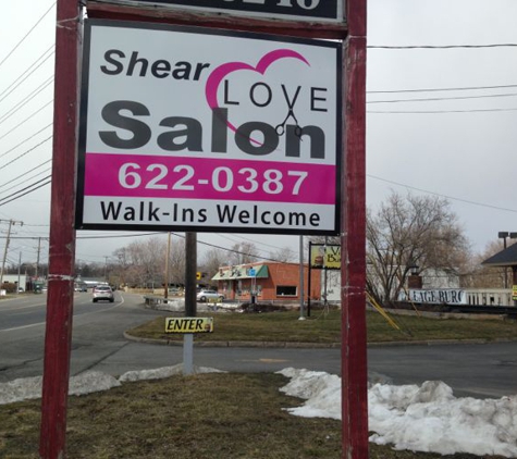 Shear Love Hair Salon - Liverpool, NY. Parking is available in front on building ...right by sign❤