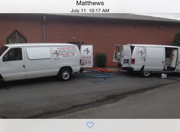 All Points Carpet Care - Mooresville, NC. Two of our units cleaning a large church.