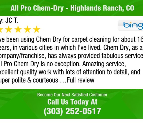 All Pro Chem-Dry - Highlands Ranch, CO