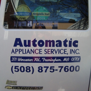 Automatic Appliance Service Inc. - Framingham, MA