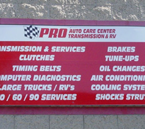 Pro Auto Care Center Transmission & RV - Escondido, CA