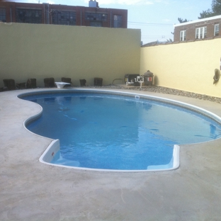 Starwood Patio, Pool, and Pond Inc. - Glenside, PA. City private inground vinyl pool install