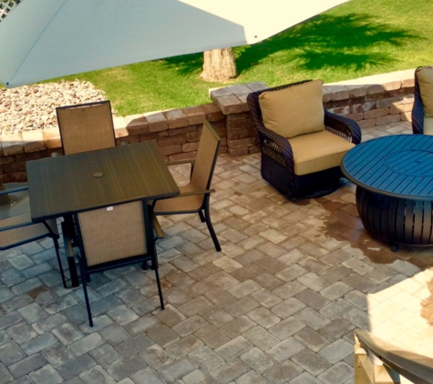 Yardscapes Landscaping and Hardscapes - New Bern, NC. Paver Patio with Sitting Walls