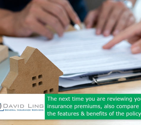David Ling General Insurance Services - Winnellie, NT. The next time you are reviewing your insurance premiums, also compare the features & benefits of the policy.