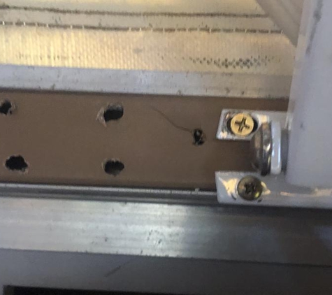 Andy's Caravan Repairs - Toowoomba City, QLD. Random holes, odd screws, screws not screws in properly