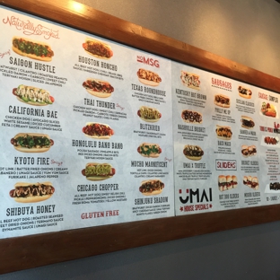 Umai Savory Hot Dogs - Roseville, CA. So many kinds of hot dog combinations