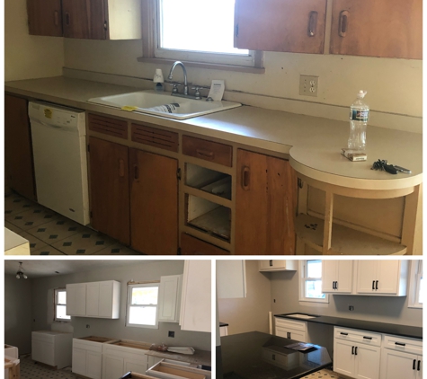 American Pinnacle Construction - Youngstown, OH. Kitchen - before, during and after