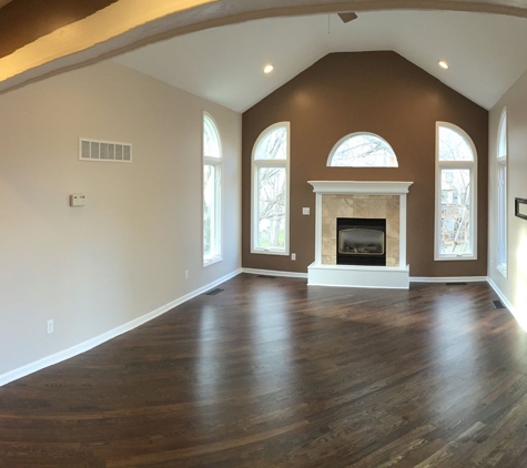 Christopher Painting, LLC - Mission Hills, KS. Living room. Painted all walls, trim and ceiling