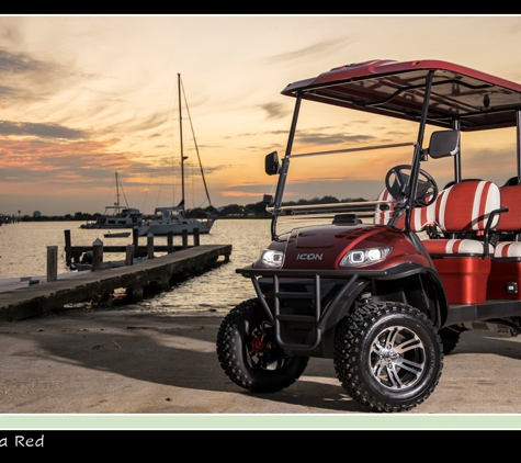 Hole In One Golf Carts - Cape Coral, FL. ICON i60L SANGRIA RED