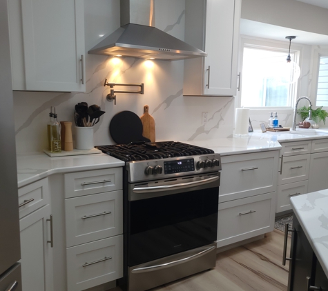A+  Home Improvements - Toledo, OH. BLACK WHITE GREY KITCHEN WITH ISLAND