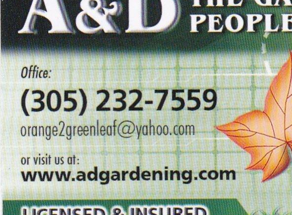 A & D the Gardening People Inc - Miami, FL