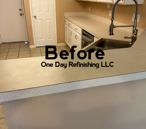 One Day Refinishing - Houston, TX. Kitchen counter top refinishing service in Houston, TX---One Day Refinishing LLC---Before/After