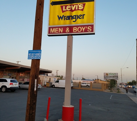 Pants Shack - Phoenix, AZ. Look for the Yellow and Red Sign