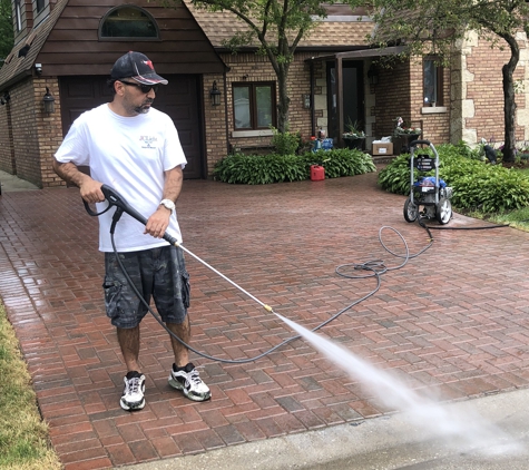 Ace Painting & Decorating - Niles, IL. Outdoor brick power wash 