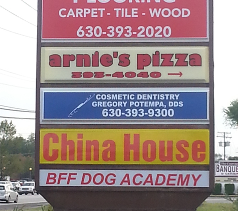 Exploring Flooring Inc - Warrenville, IL. Sign outside our store in Warrenville, IL