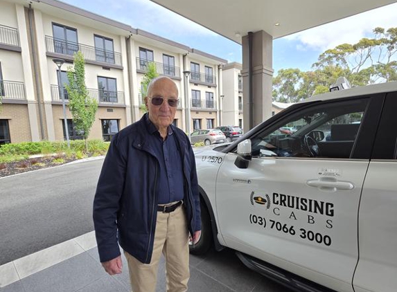 Geelong Taxi Service - Armstrong Creek, VIC. Standing next to Geelong Taxi Service Cruising Cabs