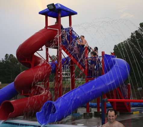 Georgia Aquatic Center - Watkinsville, GA. Outdoor 2 tower slides. This pool can be rented for parties