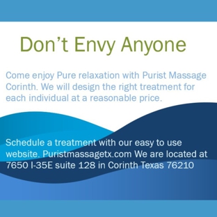 Purist Massage Corinth - Corinth, TX. Book now www.puristmassagetx.com