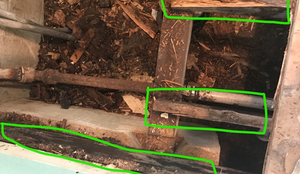 CC Carpet Corporate Office - Mesquite, TX. Rotten floor joist