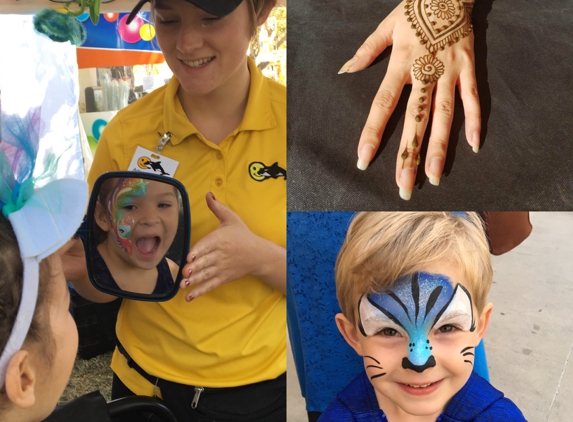 Smiley Orca Face Painting - Santa Cruz, CA. Fun SmileyOrca Face Paint and Henna examples