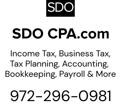 SDO CPA: Tax Preparation, Accounting, & Bookkeeping - Duncanville, TX
