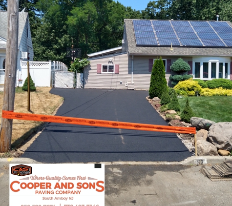 Cooper And Sons Paving - South Amboy, NJ. Cooper and Sons asphalt blacktop paving concrete Belgian block sealcoating Fords New Jersey