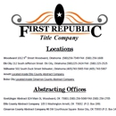 First Republic Title Company - Property & Casualty Insurance