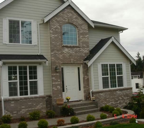 Bazia Masonry - Kent, WA. Residential Brick work on a home in Poulsbo, WA.