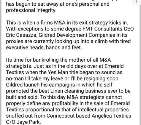 Gildred Development Company - San Diego, CA. Hiring Brook the Crook Logan as GDC's new CFO means one of Logan's first trip is to meet with investors and New York City is #1. To do job.