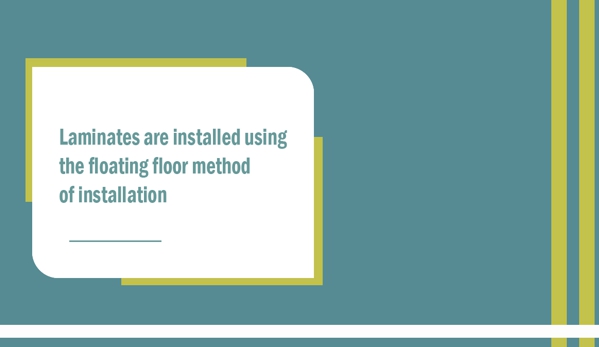 Aspired Floors - Alice River, QLD. Laminates are installed using the floating floor method of installation.