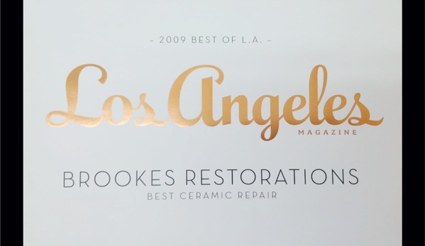 Brookes Restorations - Los Angeles, CA. 2009 Best of L.A. Best Ceramic Repair Los Angeles Magazine