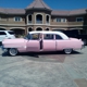 The antique Pink Cadillac Limousine