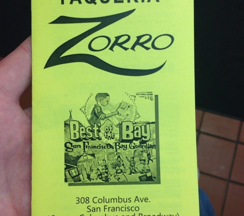Taqueria Zorro - San Francisco, CA
