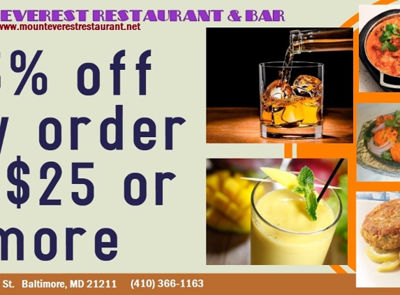 Mount Everest Restaurant & Bar - Baltimore, MD