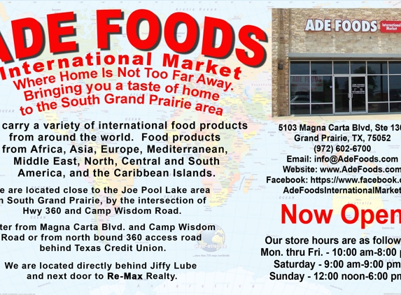 Ade Foods-International Markets - Grand Prairie, TX