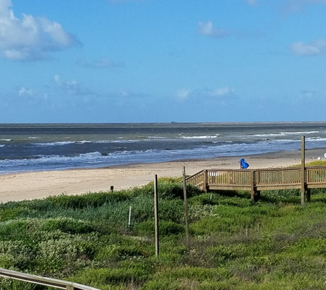 Ocean Village Hotel - Surfside Beach, TX. view from the deck; attached to the room.