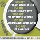 Toilet Repair Richmond TX - Plumbers