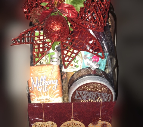 Love Embellishments - Tonawanda, NY. Coffee Themed Basket for Christmas Gift