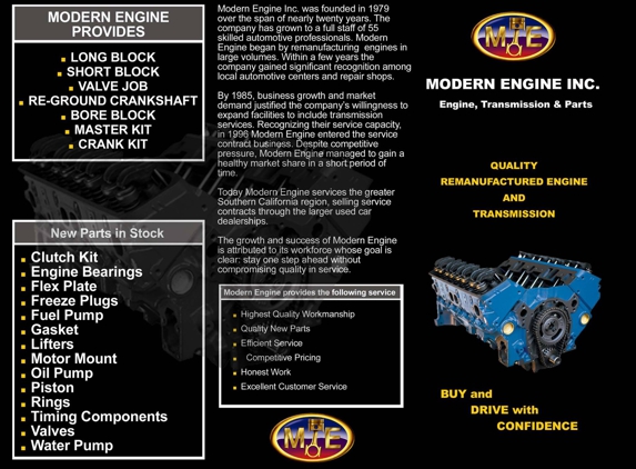 Modern Engine Inc - Glendale, CA. BUY and DRIVE with CONFIDENCE!
☎️(818) 473-0438