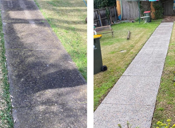 Aqua Source Pressure Clean - Lalor Park, NSW. I didn't even know how nice our rear path was under all that build up!