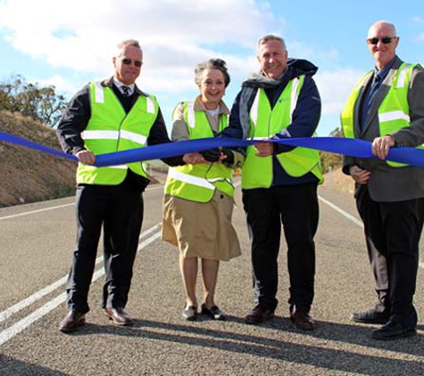 Upper Lachlan Shire Council - Library - Crookwell, NSW. Cutting the ribbon on MR 248 East
