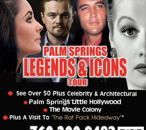 Five Star Adventures Tours - Palm Springs, CA. "Legends & Icons" Things To Do In Palm Springs fsatours.com