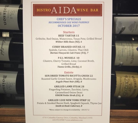 AIDA Bistro & Wine Bar - Columbia, MD