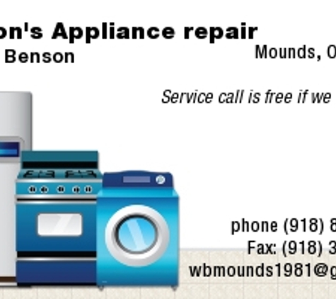 Benson's Appliance Repair - Mounds, OK