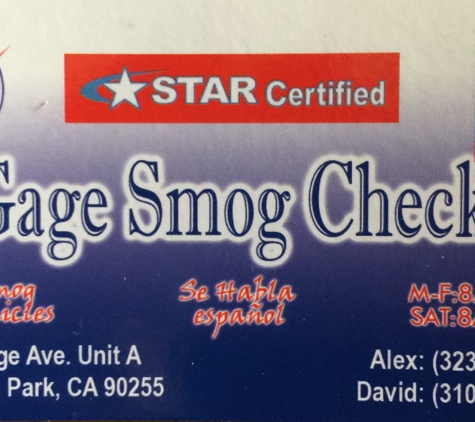 Gage Smog Check - Huntington Park, CA