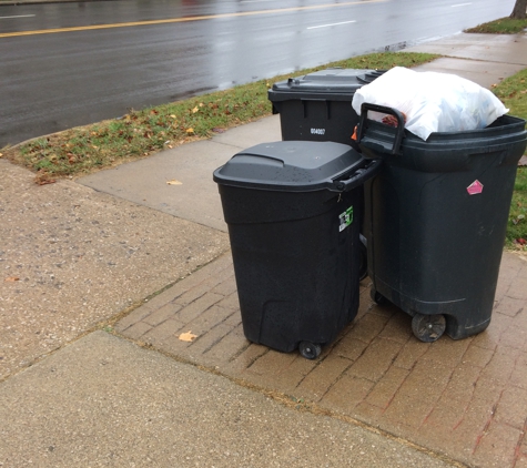 Trash Masters. Too far from the curb to be accessible