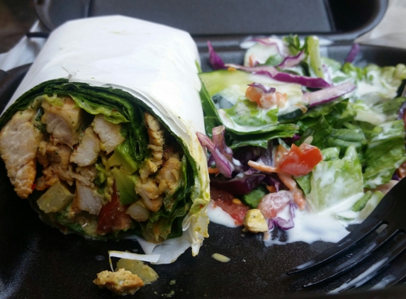 Theplate - Glendale, CA. California chicken wrap with side salad - delicious