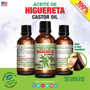 Germa Products - Miami, FL. 112-49 Germa®
Aceite de Higuereta