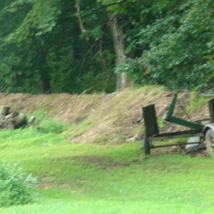 Heidelberg Township Building - Spring Grove, PA. Mound the neighbor built to funnel all the water from his land into mine